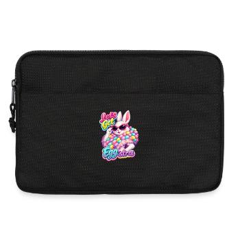 Hase Häschen Frühling Blumen Sommer Ostern Garten - Laptoptasche 13" - Schwarz - Vorne