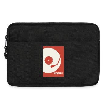 Stay Groovy – Poster vinyle vinyle rétro en rouge - Sacoche pour ordinateur portable 13 pouces - noir - Devant