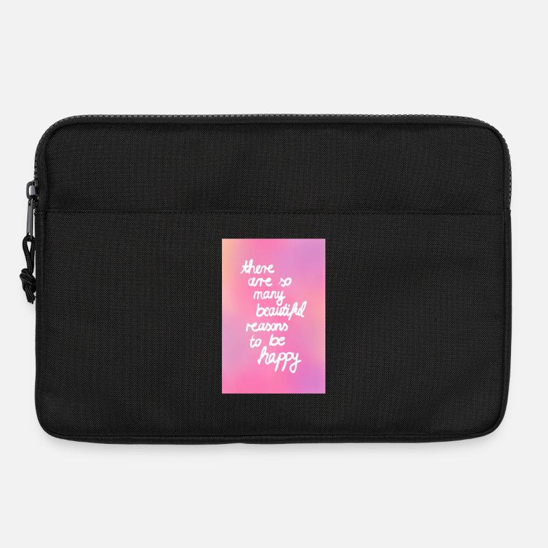 Beautiful reasons - pink gradient  - Laptoptasche 13" - Schwarz