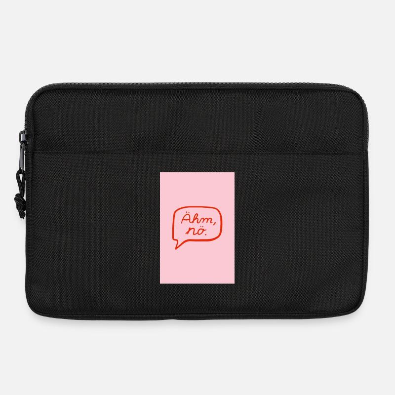 Ähm nö - rosa rot - Laptoptasche 13" - Schwarz