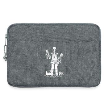 Électricien squelette avec boîte à outils - Sacoche pour ordinateur portable 13 pouces - gris chiné - Devant