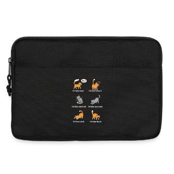 Katzenleben – Schnurrhaare & Katzenliebe - Laptoptasche 13" - Schwarz - Vorne