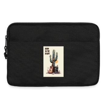 Desert Jam Guitar and Cactus Sunset - Laptop bag 13" - black - Front