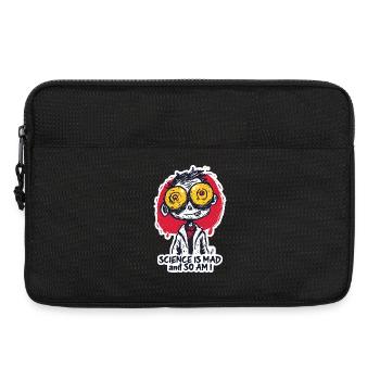 Wide-Eyed Mad Scientist Sticker - Laptop bag 13" - black - Front
