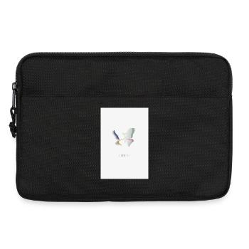 Leichtigkeit Schmetterling minimalistisches Design - Laptoptasche 13" - Schwarz - Vorne