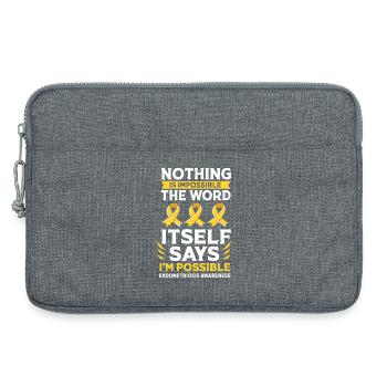 Endométriose - Sacoche pour ordinateur portable 13 pouces - gris chiné - Devant