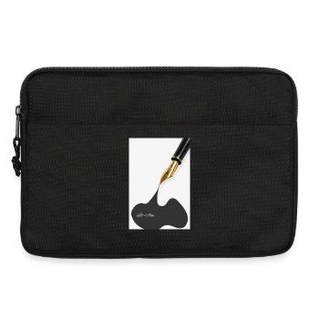 Let it flow Poster Fountain Pen Ink Minimal Art - Laptop bag 13" - black - Front