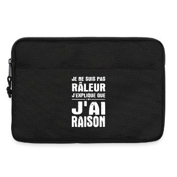 Je ne suis pas râleur j’explique que j’ai raison - Sacoche pour ordinateur portable 13 pouces - noir - Devant