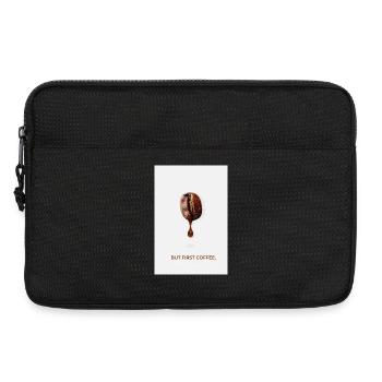 But First Coffee Minimalistisches Poster - Laptoptasche 13" - Schwarz - Vorne
