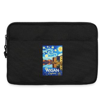 Wigan, port d’Angleterre, style nuit étoilée - Sacoche pour ordinateur portable 13 pouces - noir - Devant