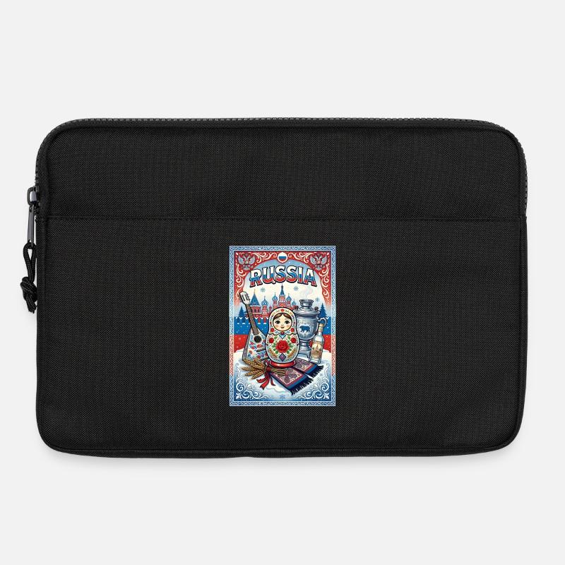 Russian Matryoshka and Samovar - Laptop bag 13" - black