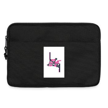 Keep Moving Forward Bold Statement Pink - Laptop bag 13" - black - Front