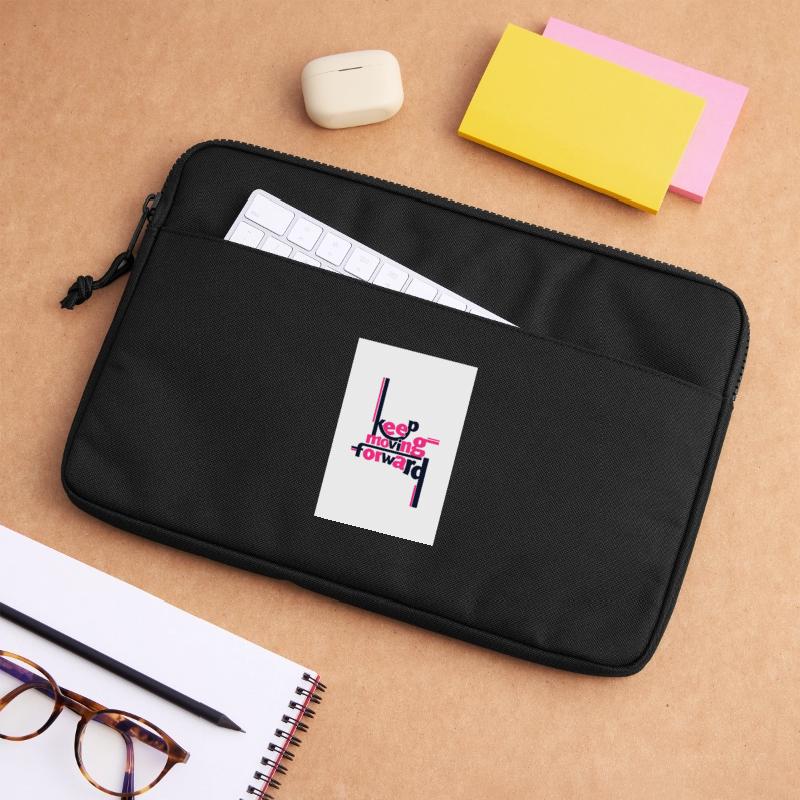Keep Moving Forward Bold Statement Pink Laptop bag 13"
