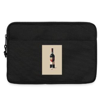 Red Wine Design Minimalist Modern - Laptop bag 13" - black - Front