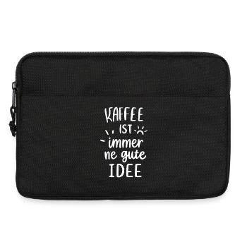 Kaffee ist immer gute Idee - Laptoptasche 13" - Schwarz - Vorne