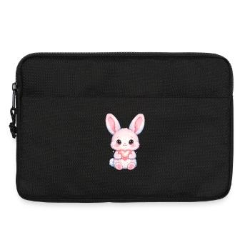 Lapin délicat au cœur léger - Sacoche pour ordinateur portable 13 pouces - noir - Devant