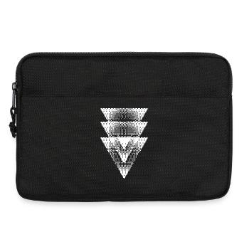 Halftone Triangle Cascade - Laptop bag 13" - black - Front