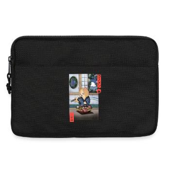 Kawaii Cat Eating Ramen Shirt - Laptop bag 13" - black - Front