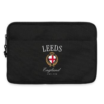 Leeds England Wappen Krone – Reise Souvenir - Laptoptasche 13" - Schwarz - Vorne
