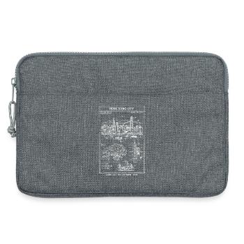 Hong Kong Skyline Blueprint  - Laptop bag 13" - heather grey - Front