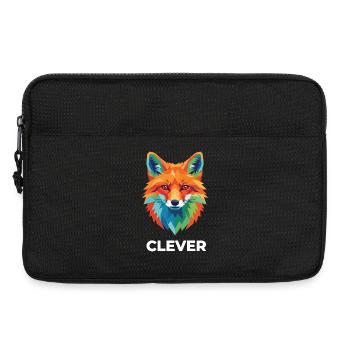 Clever Geometric Fox Colorful Pop Art - Laptoptasche 13" - Schwarz - Vorne