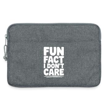 Petite anecdote : je m’en fiche - Sacoche pour ordinateur portable 13 pouces - gris chiné - Devant