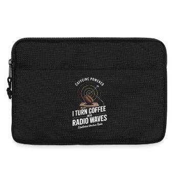 Ondes radio alimentées par la caféine - Sacoche pour ordinateur portable 13 pouces - noir - Devant