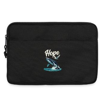 Hoffnung: Wal und Schwan Sprung, Hope - Laptoptasche 13" - Schwarz - Vorne