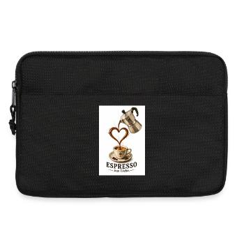 EspressoHerz aus Liebe - Laptoptasche 13" - Schwarz - Vorne