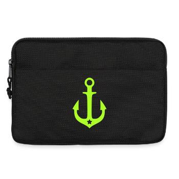 Neonanker mit Sternenbadge - Laptoptasche 13" - Schwarz - Vorne