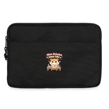 Nen scheiß muss ich Hamster Meme Statement - Laptoptasche 13" - Schwarz - Vorne