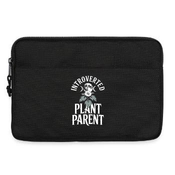Introvertiertes Pflanzen-Elterntee - Laptoptasche 13" - Schwarz - Vorne