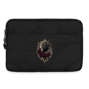 Corbeau Lune Romantique Sombre - Sacoche pour ordinateur portable 13 pouces - noir - Devant