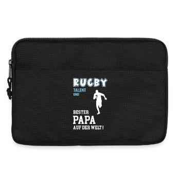 Rugby Bester Papa Vater Vatertag Geburtstag - Laptoptasche 13" - Schwarz - Vorne