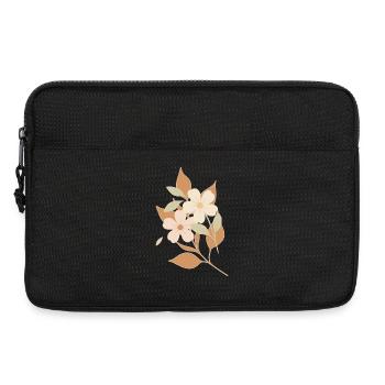 Fleurs dessinées - Sacoche pour ordinateur portable 13 pouces - noir - Devant