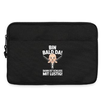  Bin Bald Da Dann Ist Schluss Mit Lustig Lustiger - Laptoptasche 13" - Schwarz - Vorne