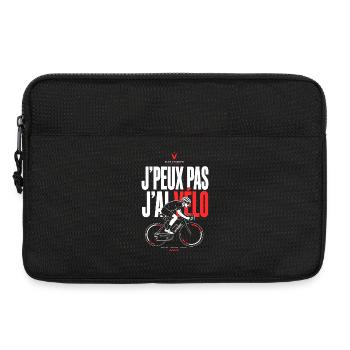 J’Peux Pas J’Ai Vélo Racing Style - Sacoche pour ordinateur portable 13 pouces - noir - Devant
