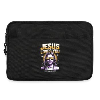 T-shirt préféré de Jesus Loves You - Sacoche pour ordinateur portable 13 pouces - noir - Devant