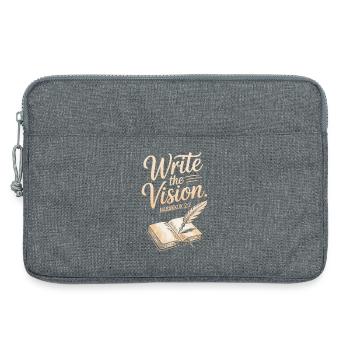 Schreibe das Vision Habakkuk 2:2-Kunstwerk - Laptoptasche 13" - Grau meliert - Vorne