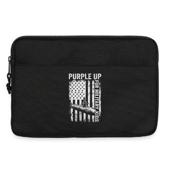 Lila für Militärkinder (Unterkategorie Militärkind - Laptoptasche 13" - Schwarz - Vorne