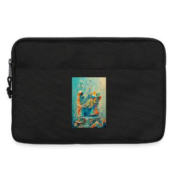 Œuvres d’art sous-marines colorées de carpes koi - Sacoche pour ordinateur portable 13 pouces - noir - Devant