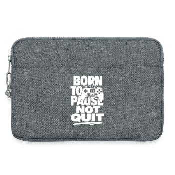 Born To Pause Not Quit Gamer - Laptoptasche 13" - Grau meliert - Vorne