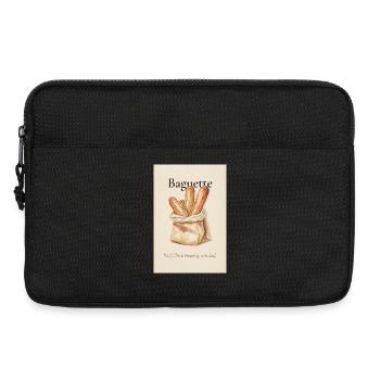 Baguette Weil Glück Knusprig Sein Darf - Laptoptasche 13" - Schwarz - Vorne