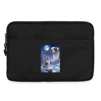Howling to the Moon American Bulldog - Laptop bag 13" - black - Front