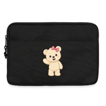 Ours câlin avec nœud rose - Sacoche pour ordinateur portable 13 pouces - noir - Devant