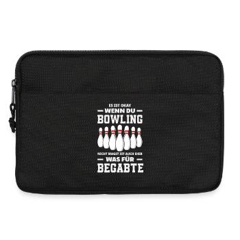 Bowling Nicht Magst Begabte Spruch - Laptoptasche 13" - Schwarz - Vorne