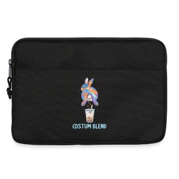 Bubble Tea Boba Drôle de Lapin mignon - Sacoche pour ordinateur portable 13 pouces - noir - Devant