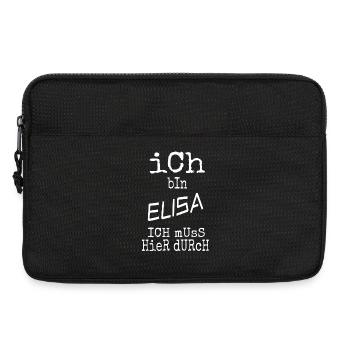 Elisa als Vorname - Laptoptasche 13" - Schwarz - Vorne