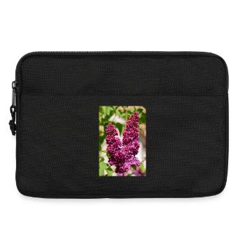 Blooming lilac in spring garden - Laptop bag 13" - black - Front