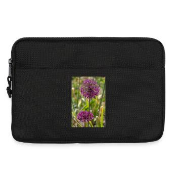 Poireaux ornementaux en violet : fleurs sphériques - Sacoche pour ordinateur portable 13 pouces - noir - Devant